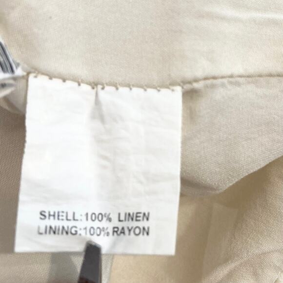 NWOT DISSH Shorts Women AUS-10 US~6~8 Waist 28”Linen Ivory Pleated Faux-Pockets - Picture 7 of 14